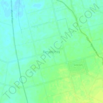 Mapa topográfico Banagbanag, altitud, relieve