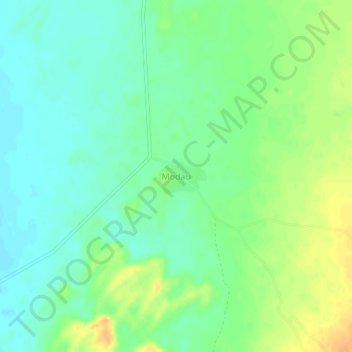 Mapa topográfico Modau, altitud, relieve