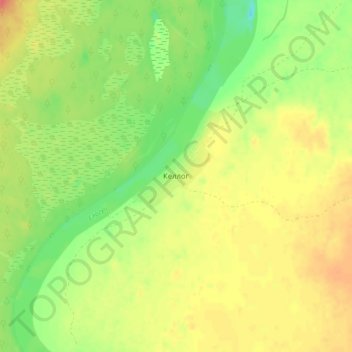 Mapa topográfico Келлог, altitud, relieve