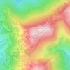 Mapa topográfico Monte Genevris, altitud, relieve