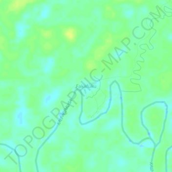 Mapa topográfico Fakafuku, altitud, relieve