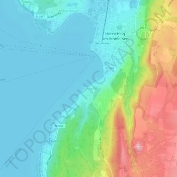 Mapa topográfico Mühlfeld, altitud, relieve