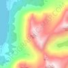 Mapa topográfico Breitinden, altitud, relieve