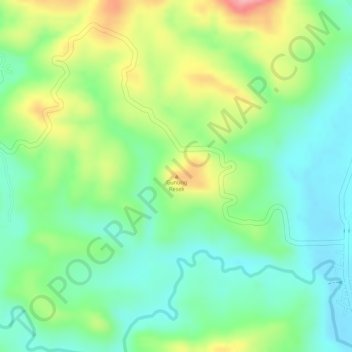 Mapa topográfico Gunung Resek, altitud, relieve
