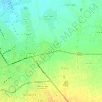 Mapa topográfico Yoyilma, altitud, relieve
