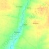 Mapa topográfico Unisław, altitud, relieve