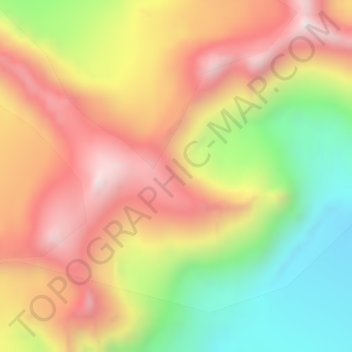 Mapa topográfico Talkeetna Mountains, altitud, relieve