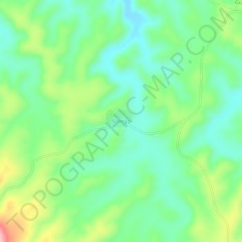 Mapa topográfico Solmaz, altitud, relieve