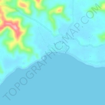 Mapa topográfico Tumarbong, altitud, relieve