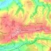 Mapa topográfico Langton Green, altitud, relieve