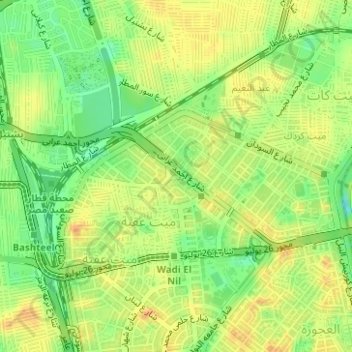 Mapa topográfico medosa, altitud, relieve