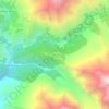 Mapa topográfico Tengboche, altitud, relieve
