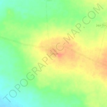 Mapa topográfico Tulua, altitud, relieve