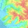 Mapa topográfico La Gabetterie, altitud, relieve