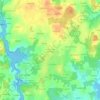 Mapa topográfico Les 4 Chemins de Kerisac, altitud, relieve