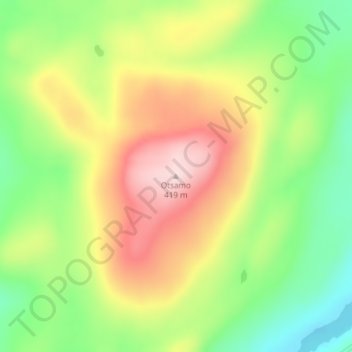 Mapa topográfico Otsamo, altitud, relieve
