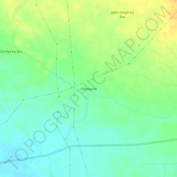 Mapa topográfico Vimalpura, altitud, relieve