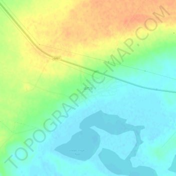 Mapa topográfico Nomonhan, altitud, relieve