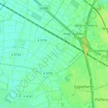 Mapa topográfico Hessenhöfe, altitud, relieve