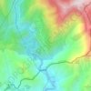 Mapa topográfico Giastève, altitud, relieve