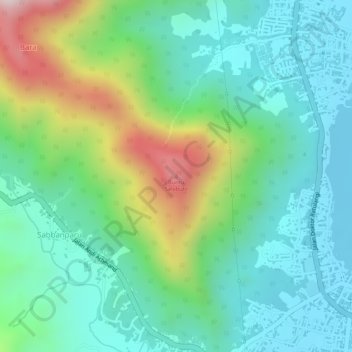 Mapa topográfico Buntu Salubulo, altitud, relieve