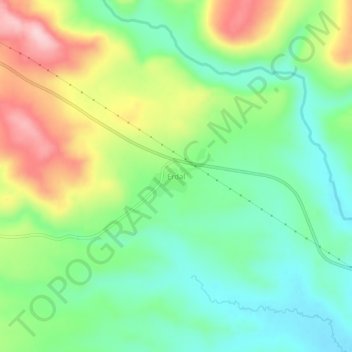 Mapa topográfico Erdal, altitud, relieve