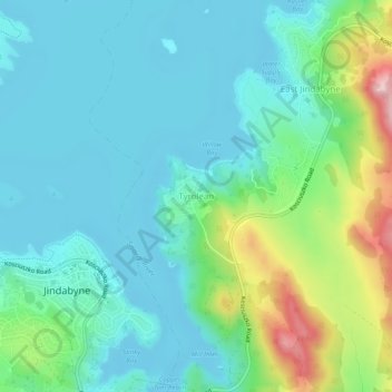 Mapa topográfico Tyrolean, altitud, relieve