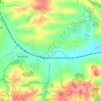 Mapa topográfico Neopardy, altitud, relieve
