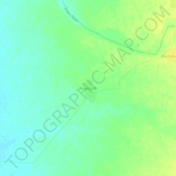 Mapa topográfico Angdosh, altitud, relieve