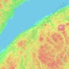 Mapa topográfico Rimouski-Neigette, altitud, relieve