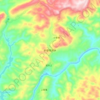 Mapa topográfico Bulang, altitud, relieve