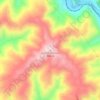 Mapa topográfico Keen Mountain, altitud, relieve