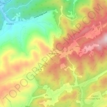 Mapa topográfico Stony Ridge, altitud, relieve