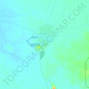 Mapa topográfico Tatarlı, altitud, relieve