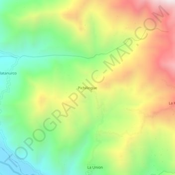 Mapa topográfico Pichilingue, altitud, relieve