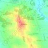 Mapa topográfico Chełmce, altitud, relieve