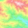 Mapa topográfico Masma Churubamba, altitud, relieve