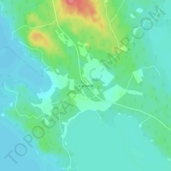 Mapa topográfico Kiesimä, altitud, relieve