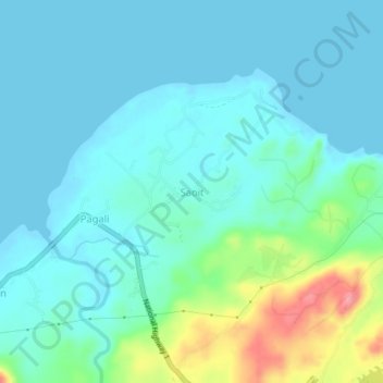Mapa topográfico Saoit, altitud, relieve