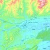 Mapa topográfico Mian Xian, altitud, relieve