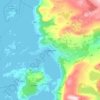 Mapa topográfico Ulsteinvik, altitud, relieve