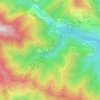 Mapa topográfico Cetta, altitud, relieve