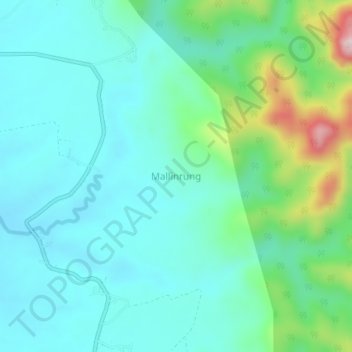 Mapa topográfico Mallinrung, altitud, relieve