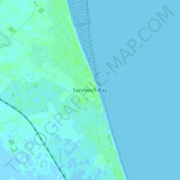 Mapa topográfico Sandwich Bay, altitud, relieve