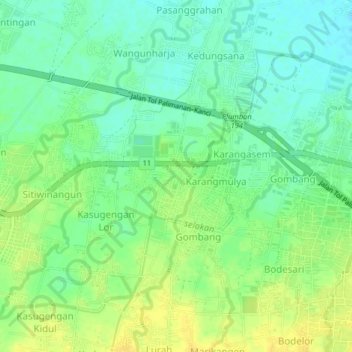 Mapa topográfico Plumbon, altitud, relieve
