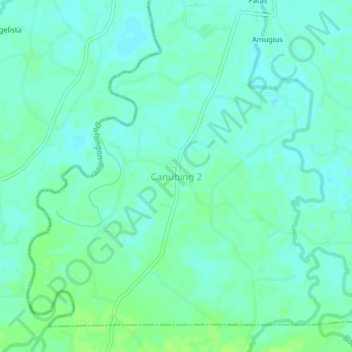 Mapa topográfico Canubing 2, altitud, relieve