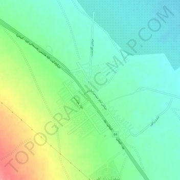 Mapa topográfico بیاض, altitud, relieve