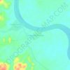 Mapa topográfico Linggang Kelubaq, altitud, relieve