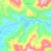 Mapa topográfico Cangalli, altitud, relieve