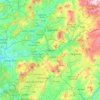 Mapa topográfico Vizela, altitud, relieve
